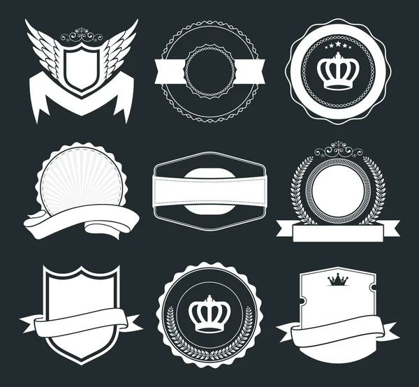 Badges et étiquettes vintage rétro — Image vectorielle