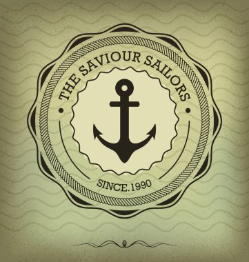 retro Vintage deniz etiketi