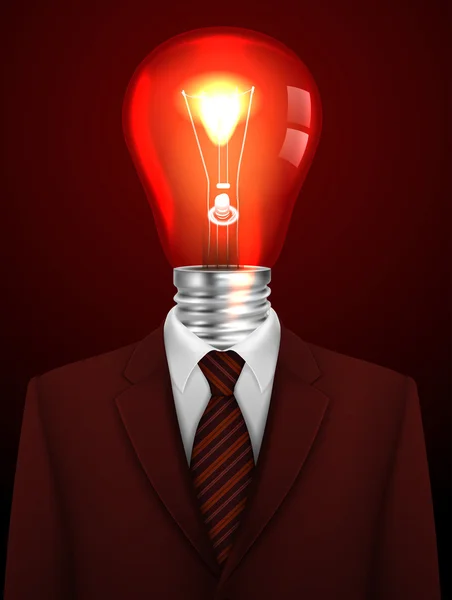 Tuxedo background with light bulb — Stock Photo, Image