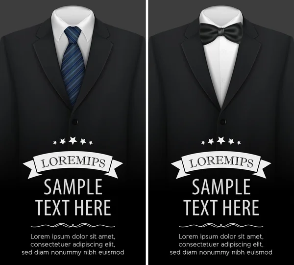 Tuxedo background with bow and tie — Stok fotoğraf