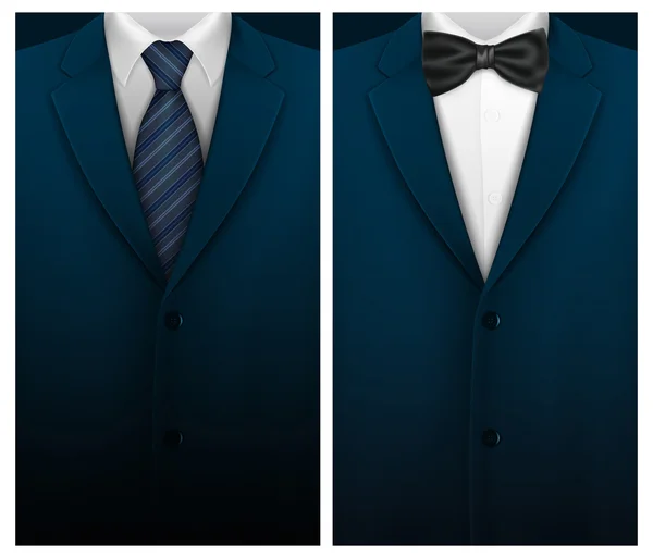 Tuxedo background with bow and tie — 스톡 사진