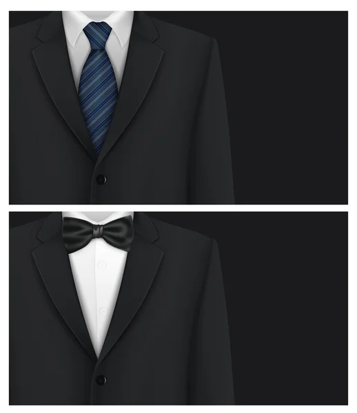 Tuxedo background with bow and tie — Stok fotoğraf