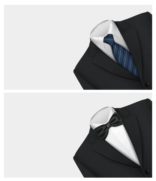 Tuxedo background with bow and tie — Stockfoto