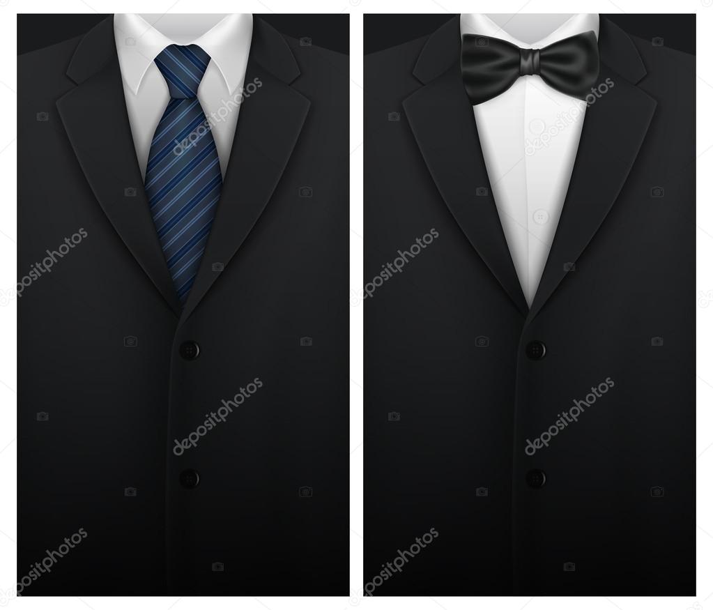 Tuxedo background with bow and tie
