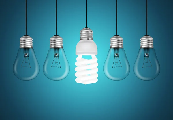 Concept d'idée avec ampoules — Image vectorielle