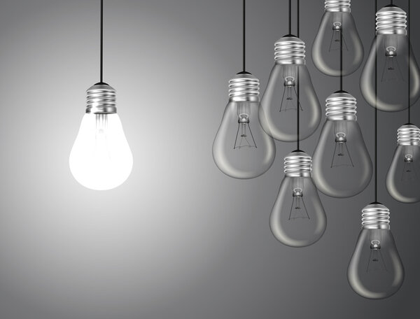 Идея концепции с лампочками
