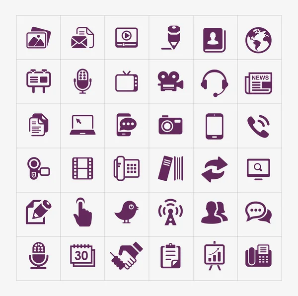 Web icons for business, finance and communication — Stock Vector