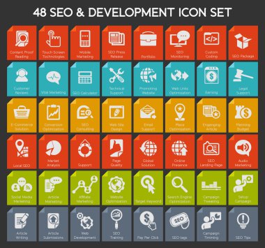 SEO ve geliştirme Icon set