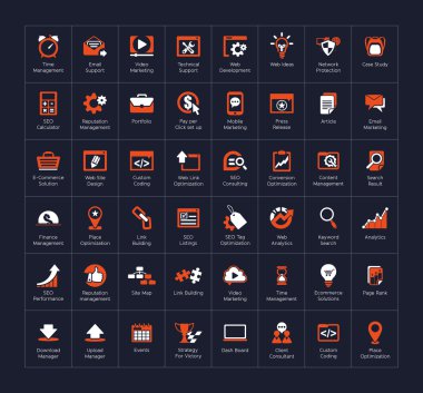 SEO ve geliştirme Icon set