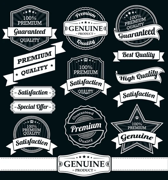 Insignia, etiqueta y pancarta retro vintage — Vector de stock