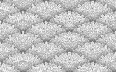 Soyut çiçek süsüsüyle İslami desenli lüks mandala tasarımı..