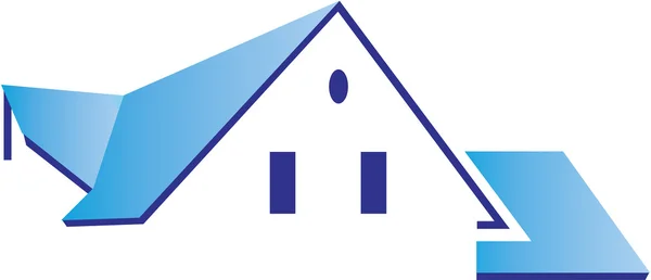 Haus, Home Logo blau — Stockvektor