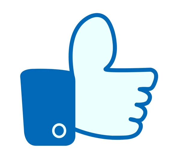 Big like thumbs up button — Stock Vector