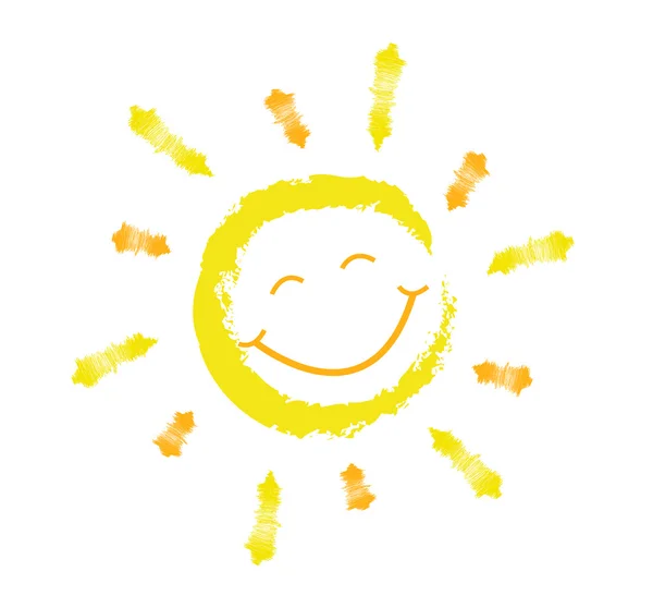 Sonriente sol — Vector de stock