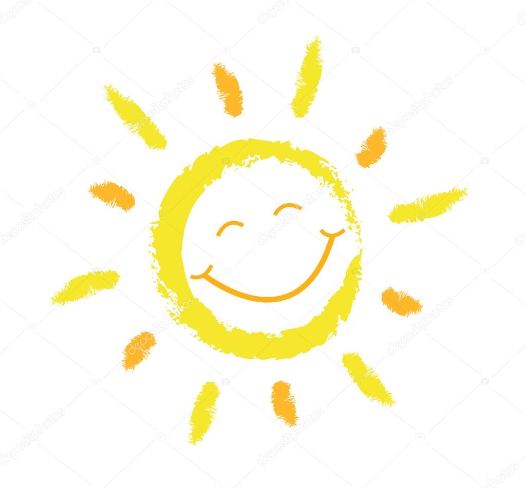 Smiling sun vector