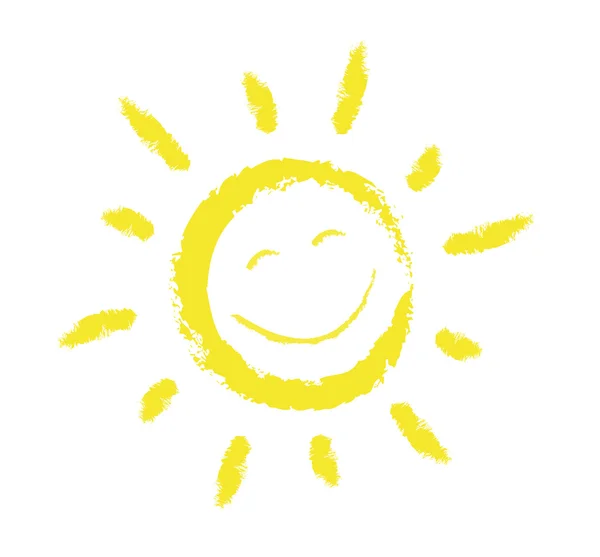 Sonriente vector solar — Vector de stock