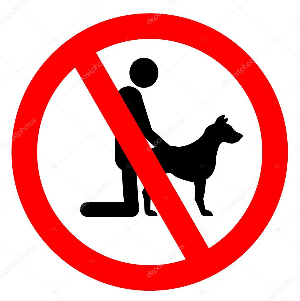 No sex with animal sign (Not here)