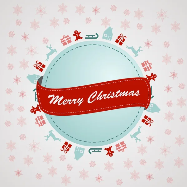 Veselé vánoční koule designu. Vector.ilustration — Stockový vektor