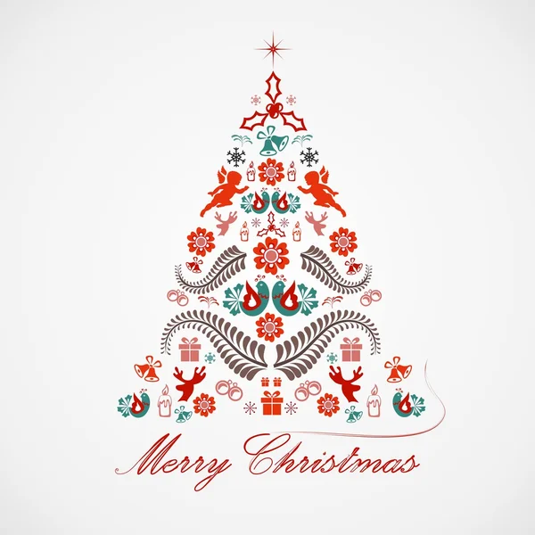 Diseño estilizado Árbol de Navidad — Archivo Imágenes Vectoriales