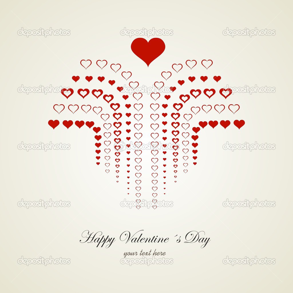 Drawn graphic heart vector background