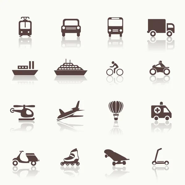 Transportation icons design elements — Stock Vector