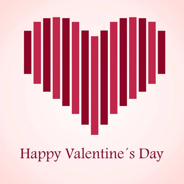 Boldog Valentin-napot betűkkel üdvözlőlap — Stock Vector