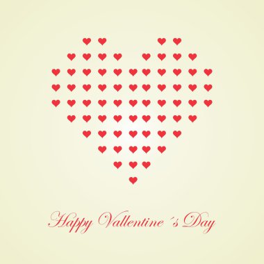 Kalplerin sevgililer günü kompozisyonu. Vektör illüstrasyonu.