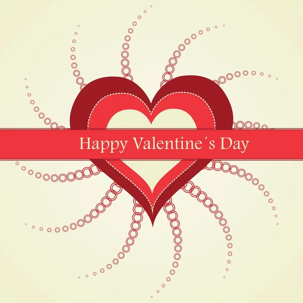 Aftelkalender voor Valentijnsdag belettering wenskaart — Stockvector