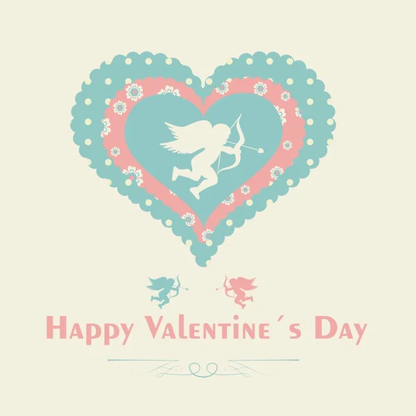 Joyeuse Saint Valentin - carte de voeux — Image vectorielle