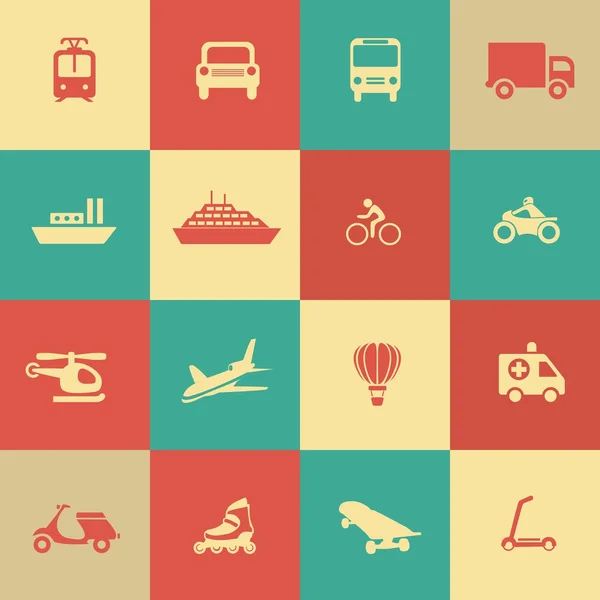 Elementos de diseño de iconos de transporte retro — Vector de stock