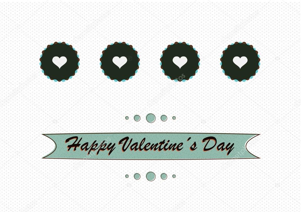 Retro love concept valentines day design