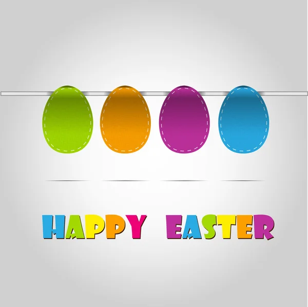 Happy easter cards illustration retro vintage with easter egg and fonts — Stock Vector