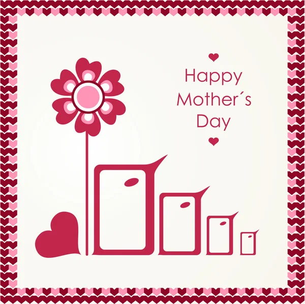 Happy Mother's Day with bird — Stock Vector