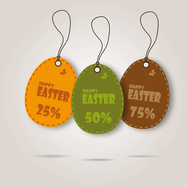 Wektor zestaw trzech dzień Wielkanoc celebracja zakupy Tagi — Wektor stockowy