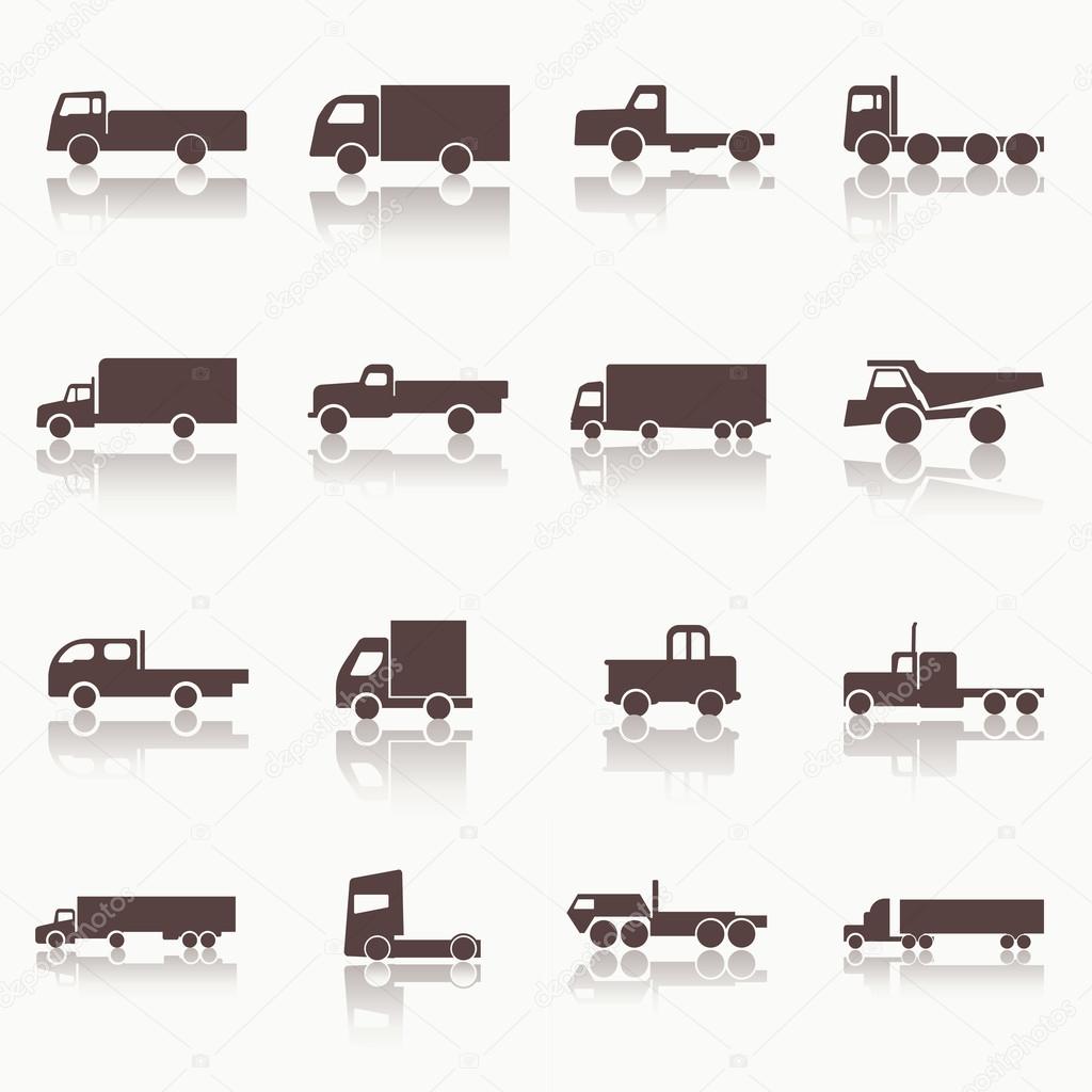 Transport truck icons