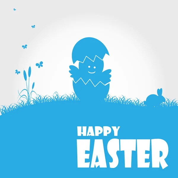 Šťastné Velikonoce karty ilustrace — Stockový vektor
