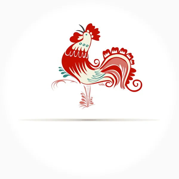 Red blue cock — Stock Vector