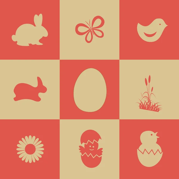Icono de Pascua Símbolo vector de colección, agrupado para una fácil edición . — Archivo Imágenes Vectoriales