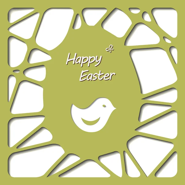 快乐的复活节卡片例证与复活节彩蛋. — 图库矢量图片