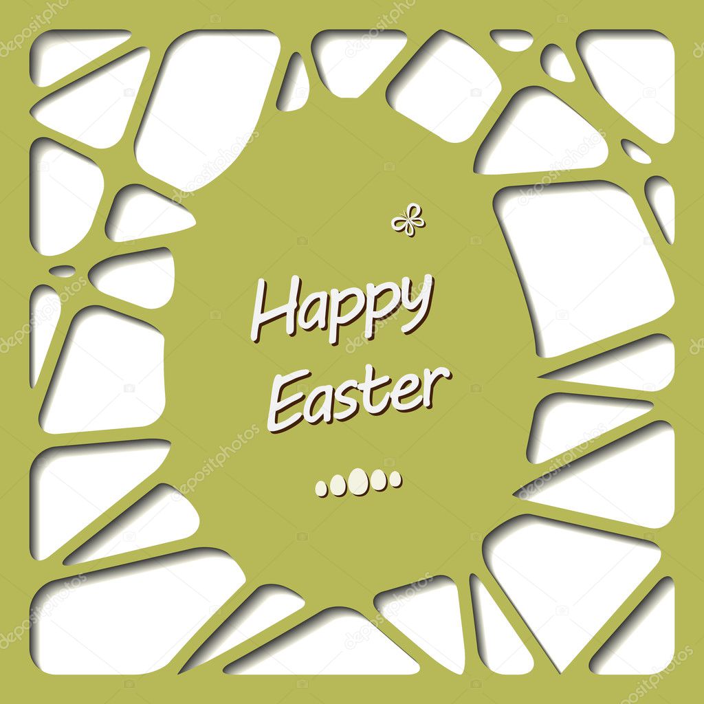 Happy easter cards illustration with easter egg.