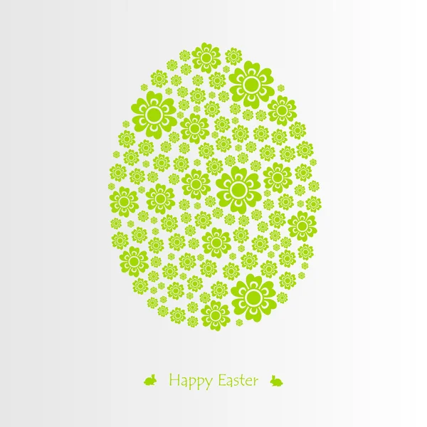 Floral easter egg. Vector. Illustration. — Stock Vector