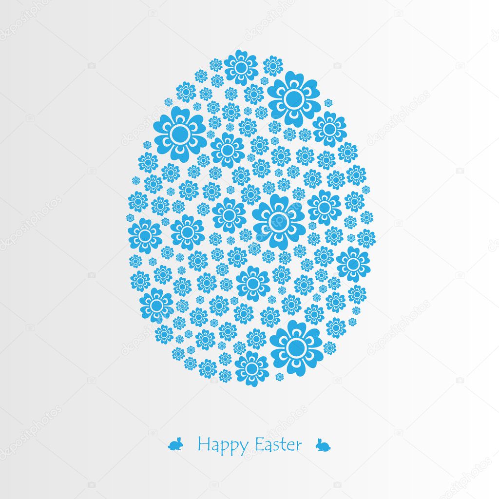 Floral easter egg. Vector. Illustration.