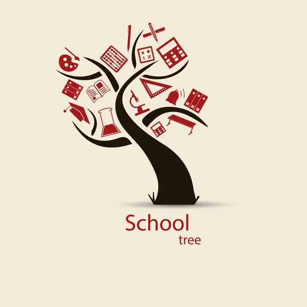 Skolan träd — Stock vektor