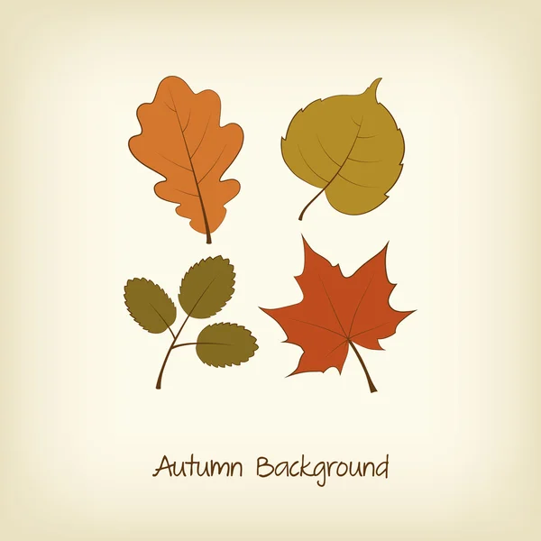 Thanksgiving card with autumn leaves — Stock Vector