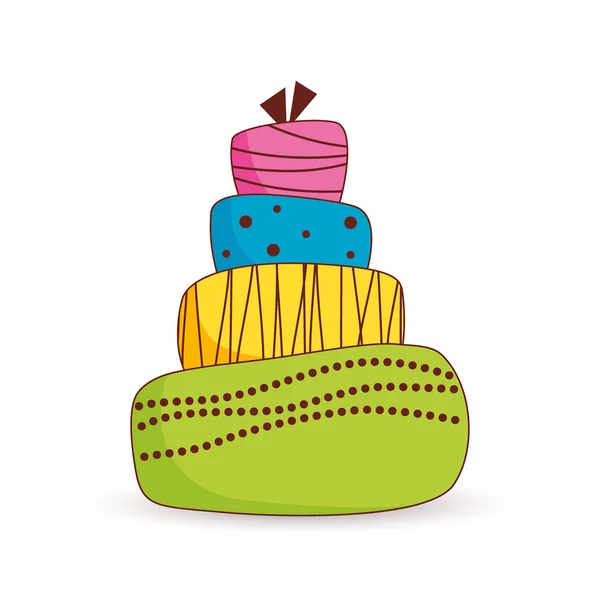 Pastel de cumpleaños — Vector de stock