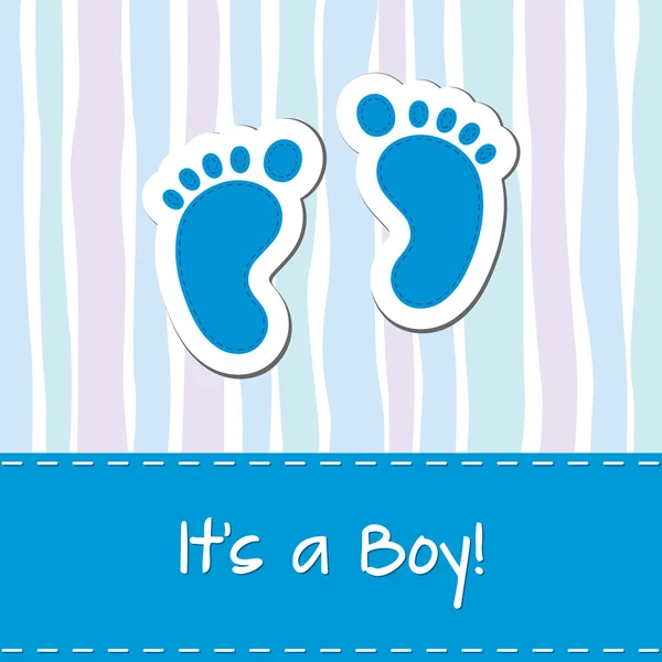 Baby boy shower invitation — Stock Vector