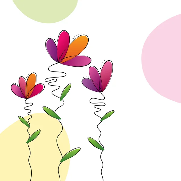 明亮花卉背景 — 图库矢量图片
