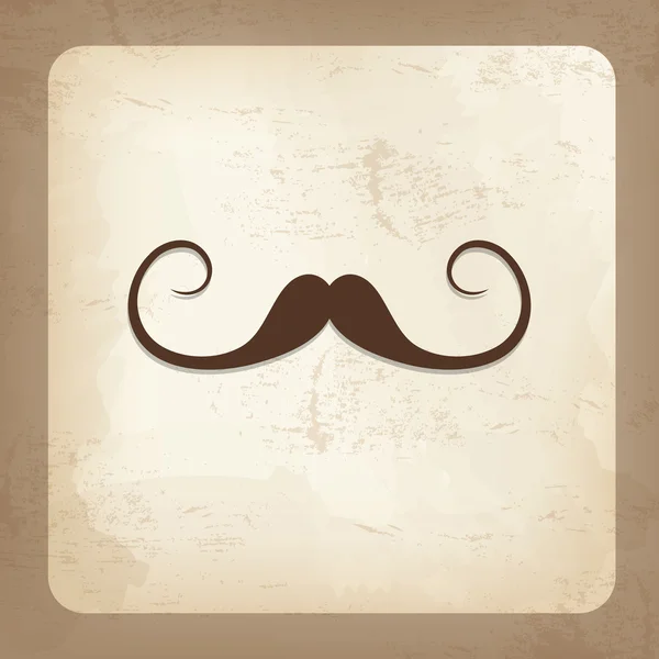 Vintage card with mustache — Stock Vector