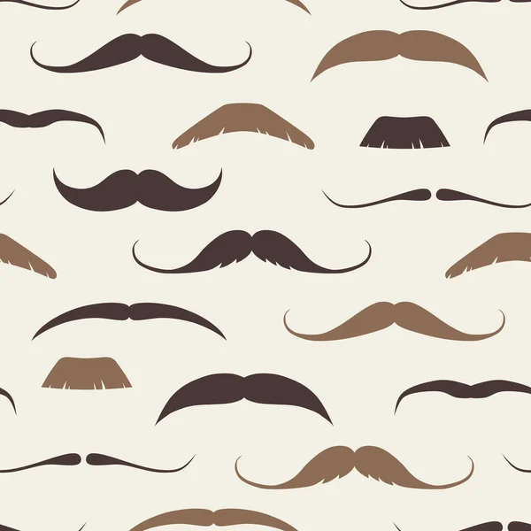 Padrão sem costura vintage com bigodes —  Vetores de Stock