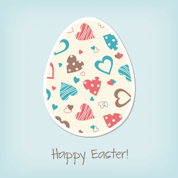 Easter egg, vintage greating card — Stock Vector